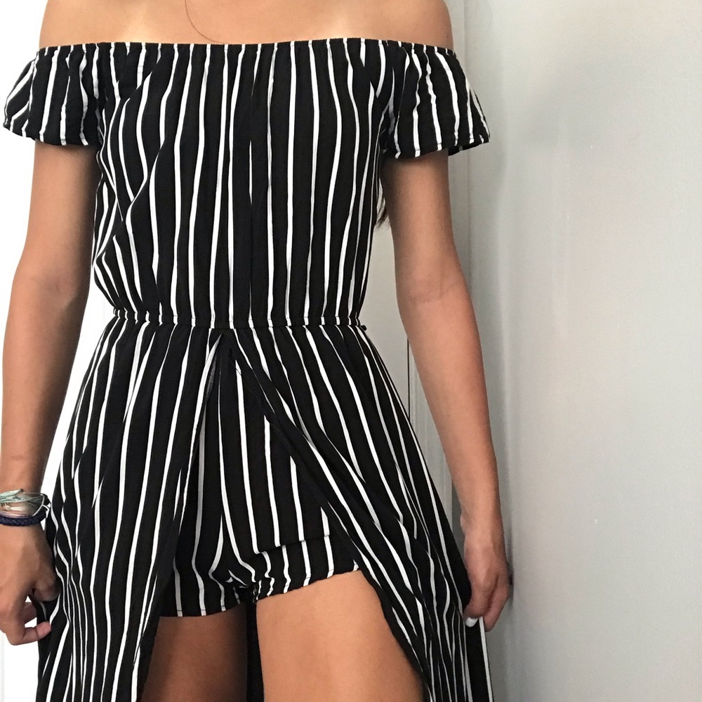 Striped romper with shorts